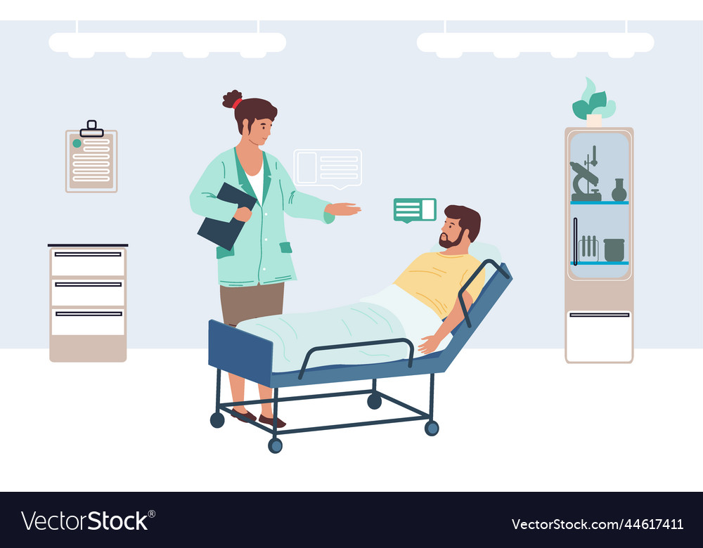 Patient examination visit to doctor physician Vector Image