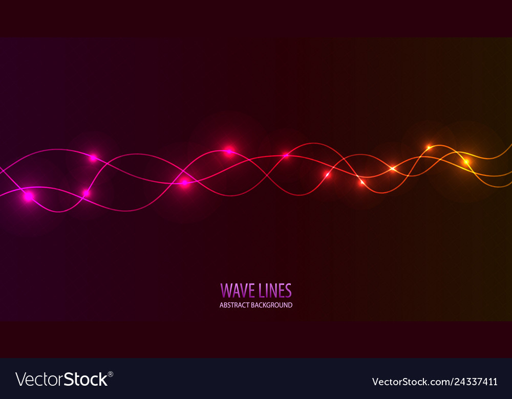 Pink purple wave lines abstract background Vector Image