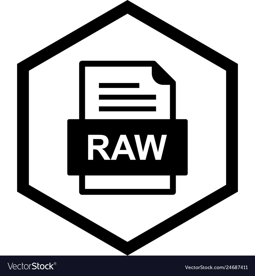 Raw file document icon