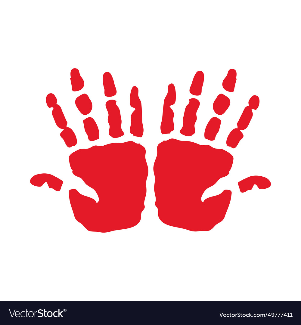 Red Hand Day Design Royalty Free Vector Image Vectorstock