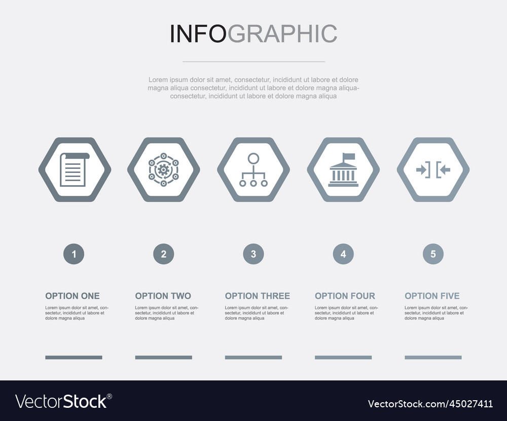 Regulation icons infographic design template