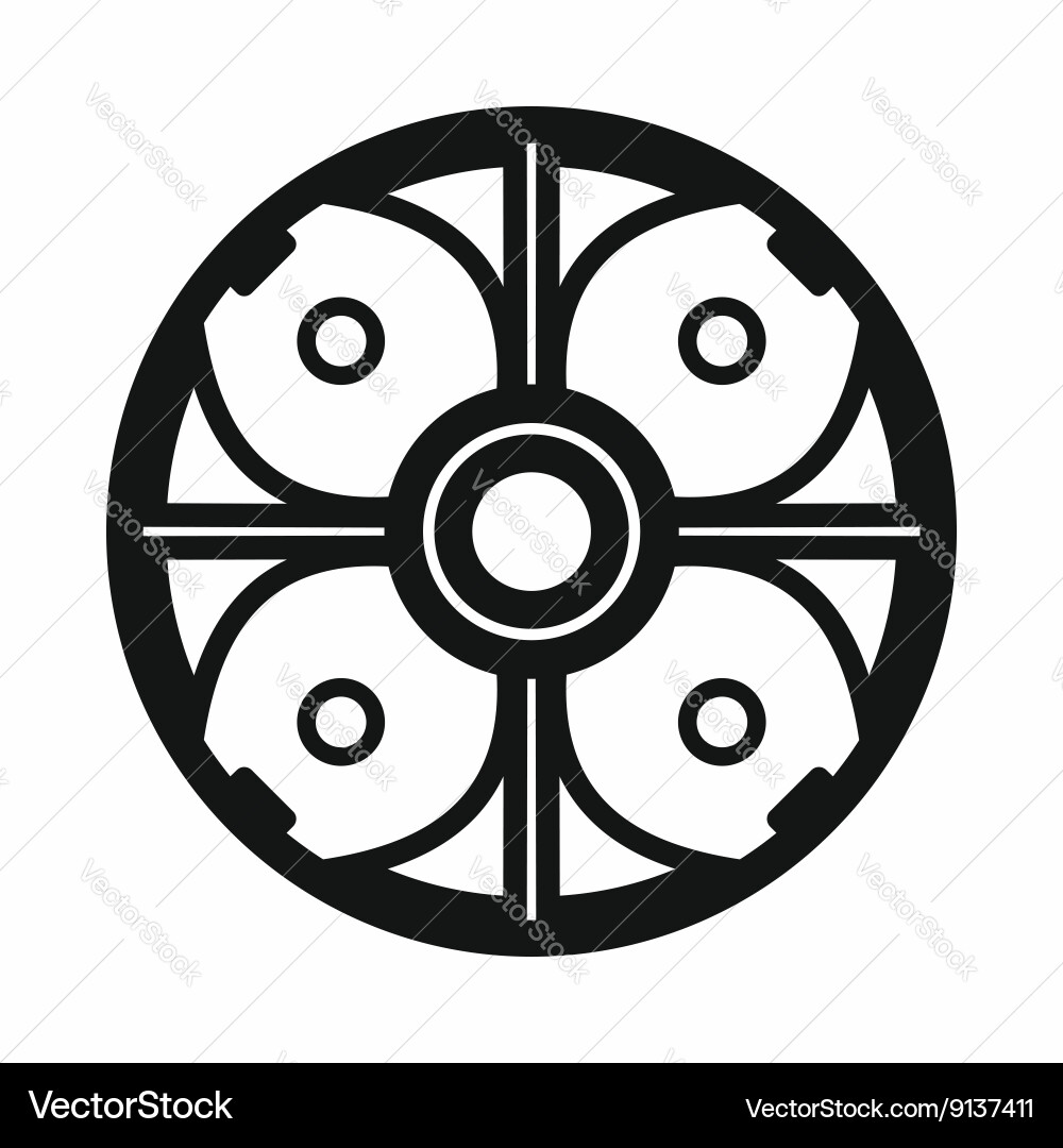 Shield icon simple style Royalty Free Vector Image