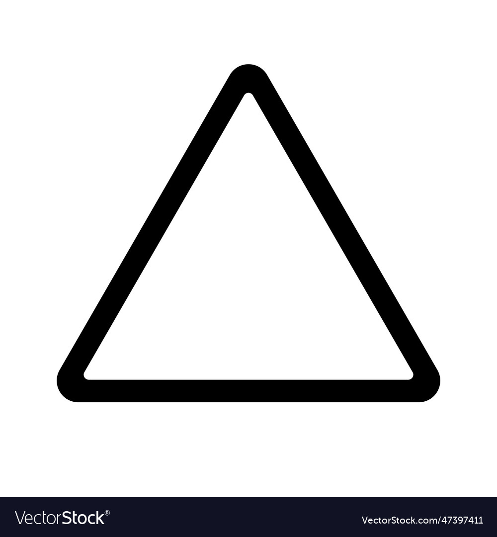 Simple triangular shape icon