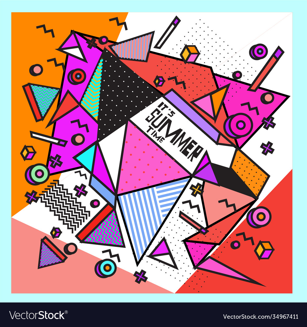 Triangle geometric forms for summer design event