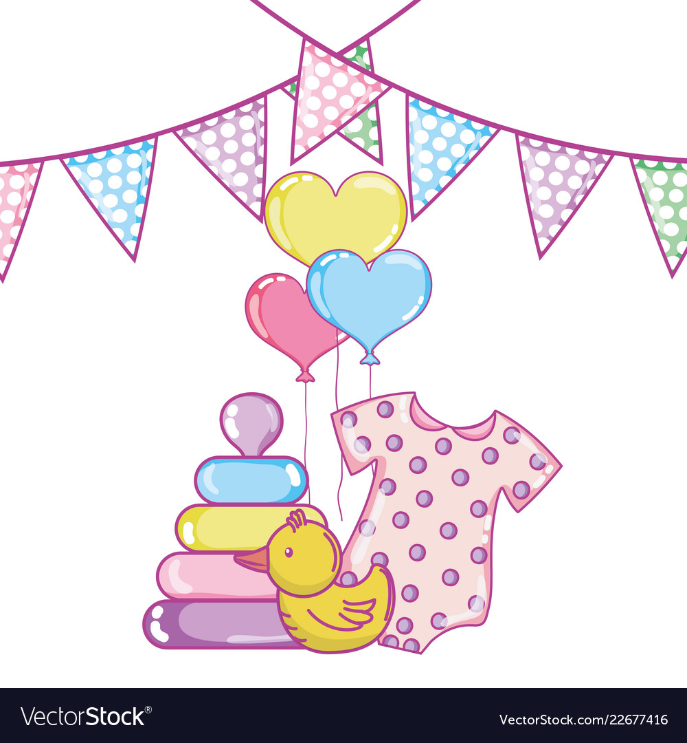 Baby shower cartoon Royalty Free Vector Image - VectorStock