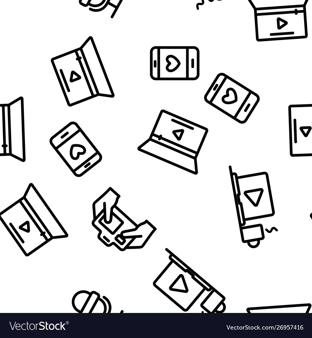 Blogger seamless pattern contour vector image Blogger seamless pattern contour
