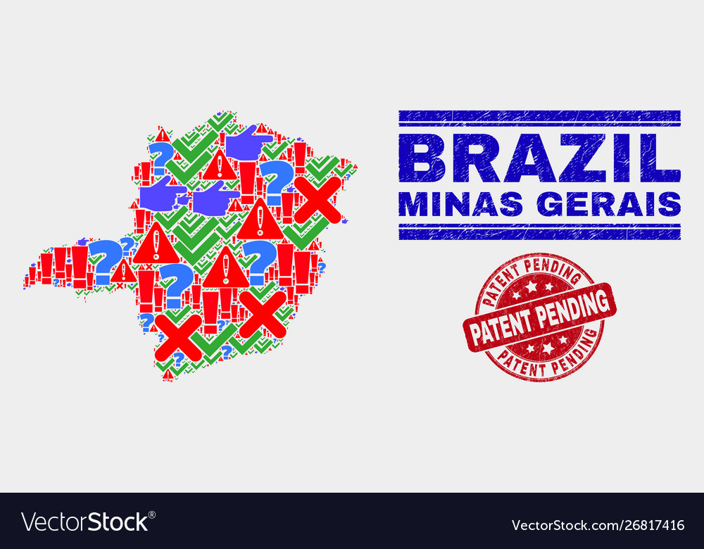 Collage minas gerais state map Symbol Mosaik