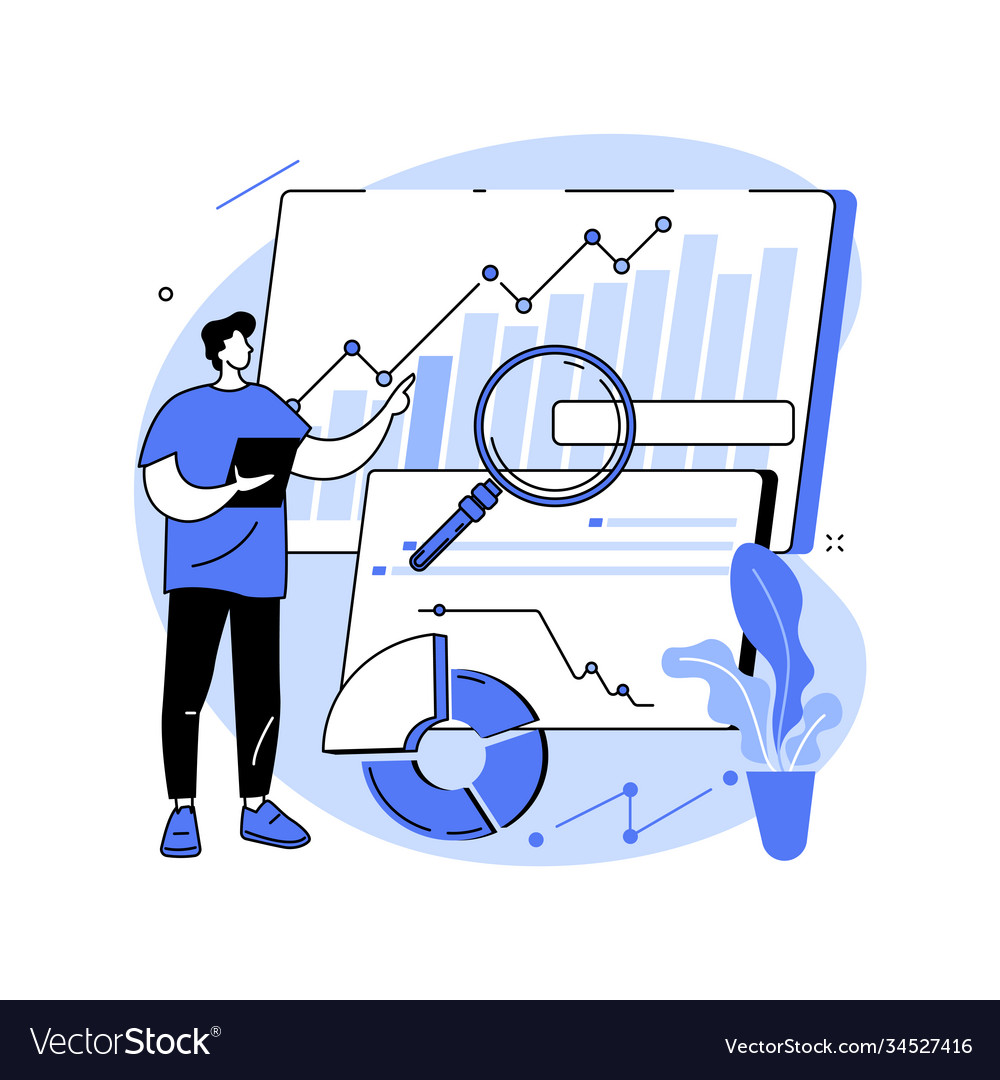 Data driven business model abstract concept Vector Image