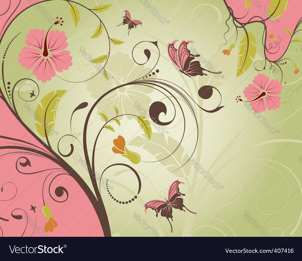 Floral frame Royalty Free Vector Image - VectorStock