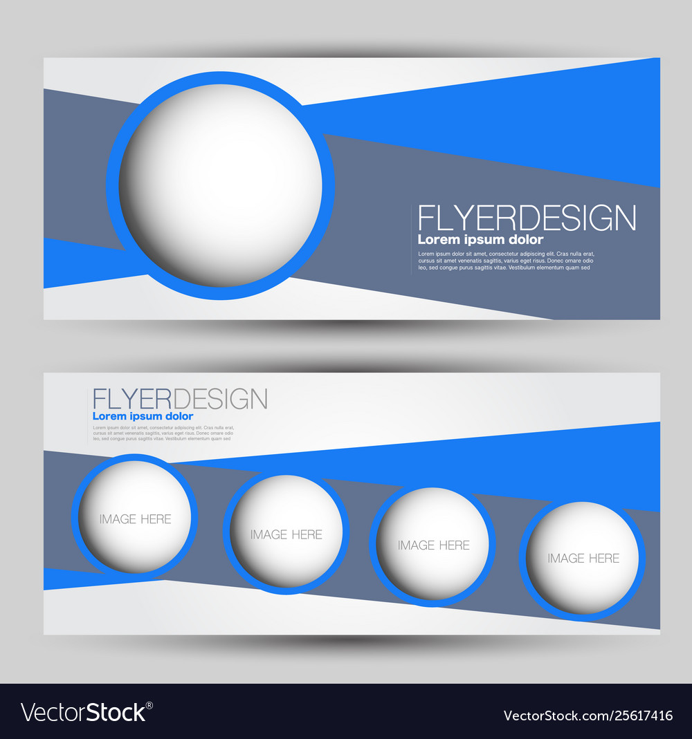 Flyer banner or web header template set