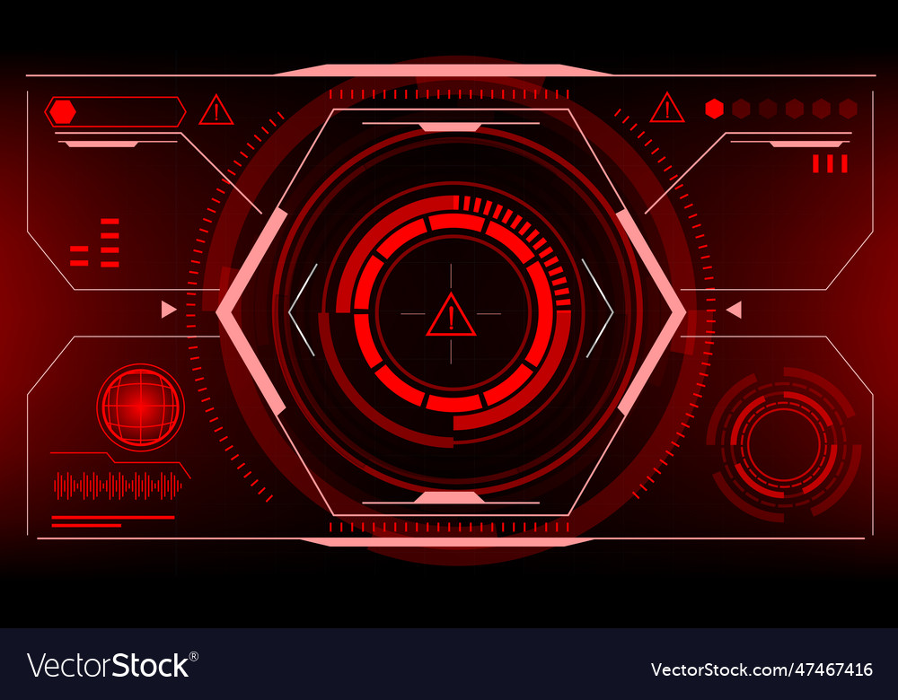 Hud sci-fi interface screen denger warning view