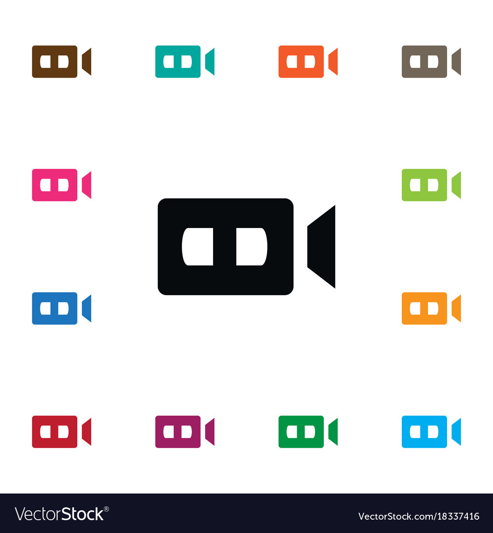 Isolated device icon video cam element can