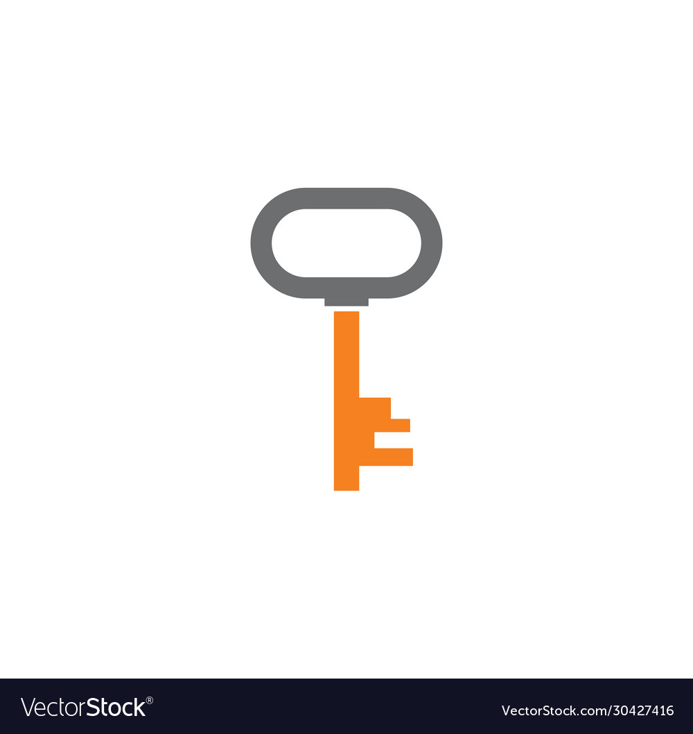 Key icon on background for graphic and web design vector image Key icon on background for graphic and web design
