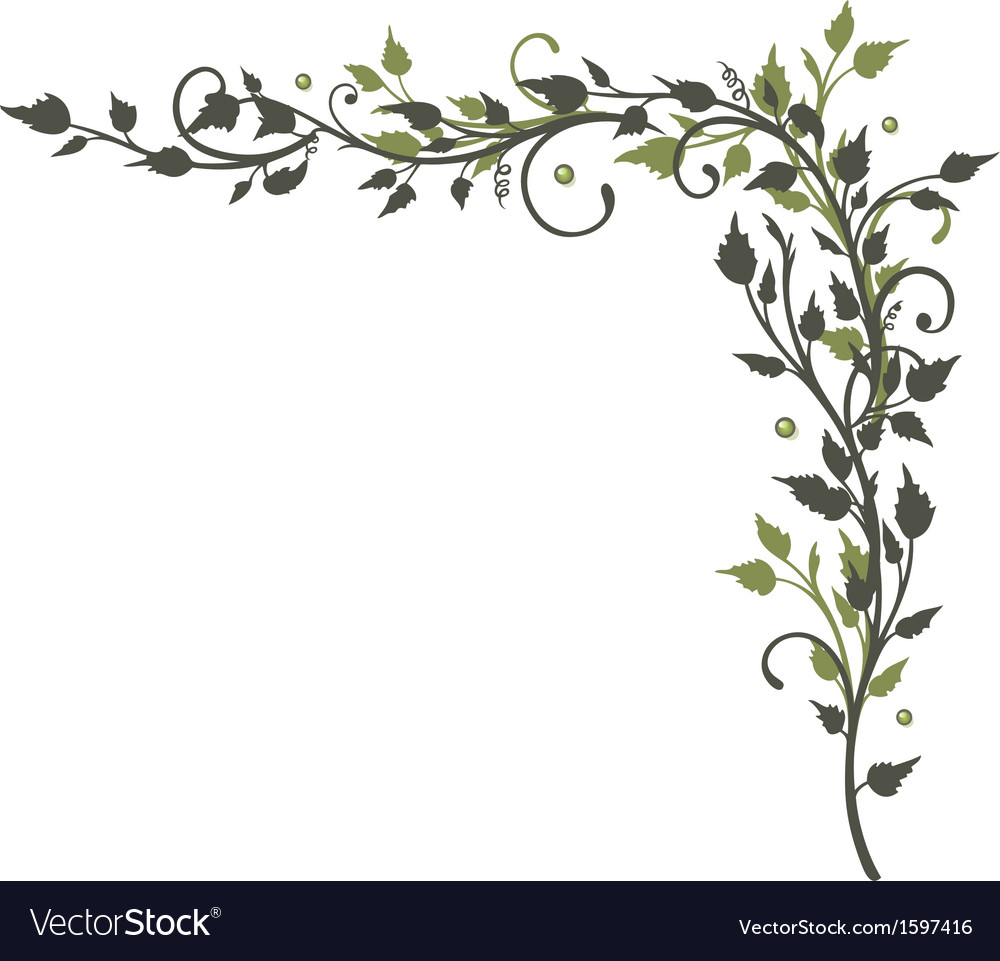 Download Leaves border tendril Royalty Free Vector Image