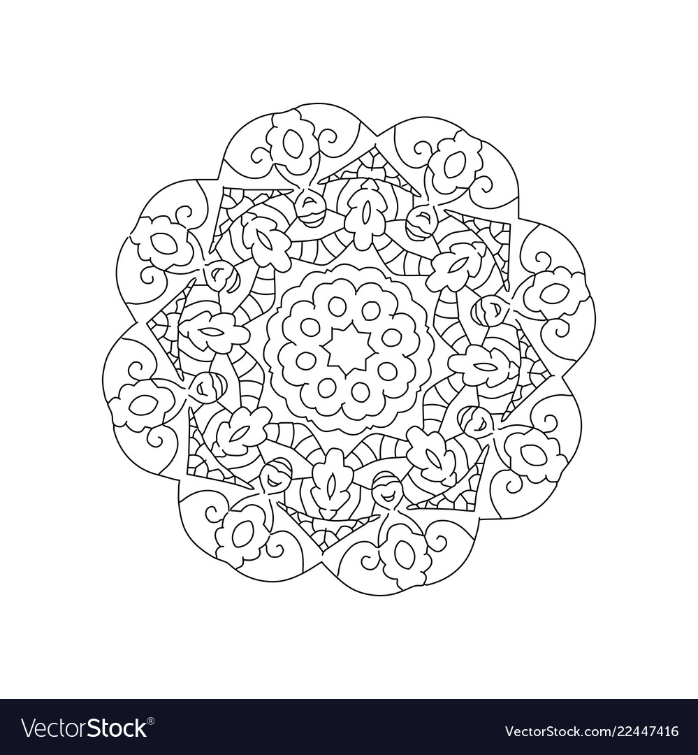 Manadala Ornament Royalty Free Vector Image - Vectorstock