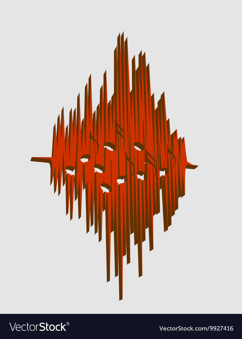 Music relative image sound wave curve