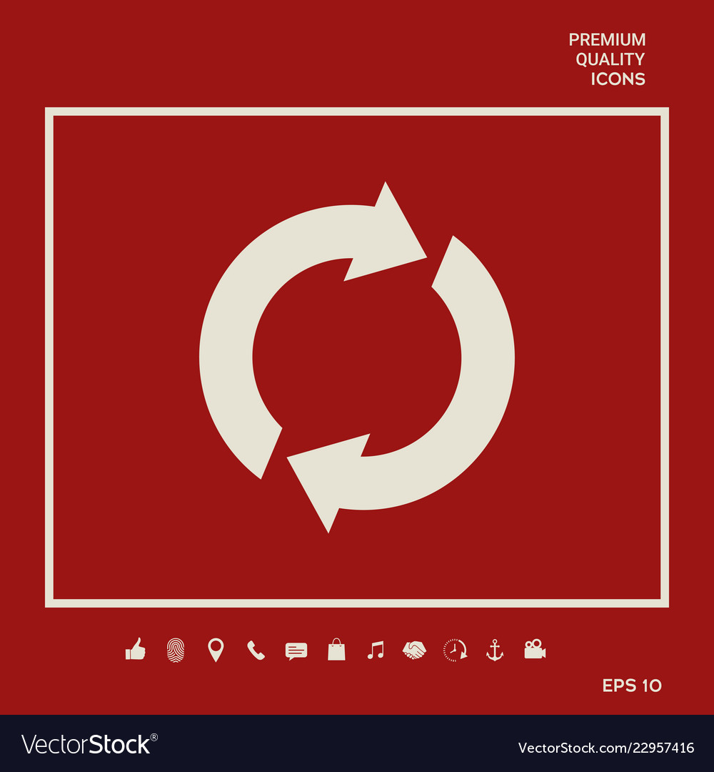 Reset button reload arrows graphic elements