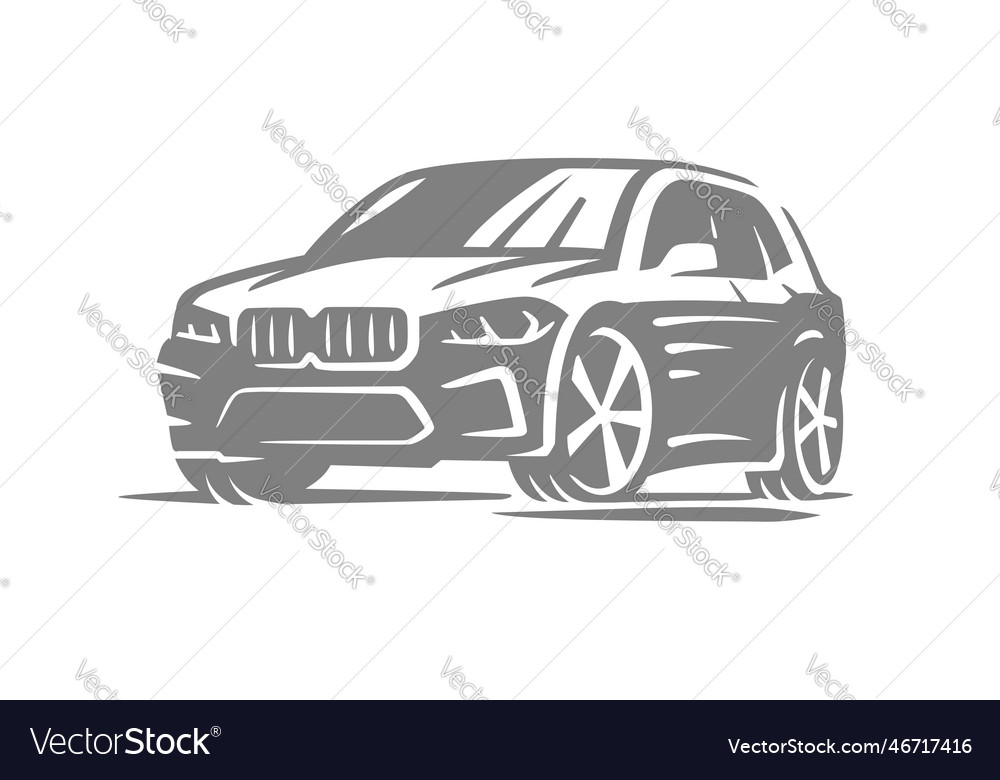 Suv car auto shop transport Royalty Free Vector Image