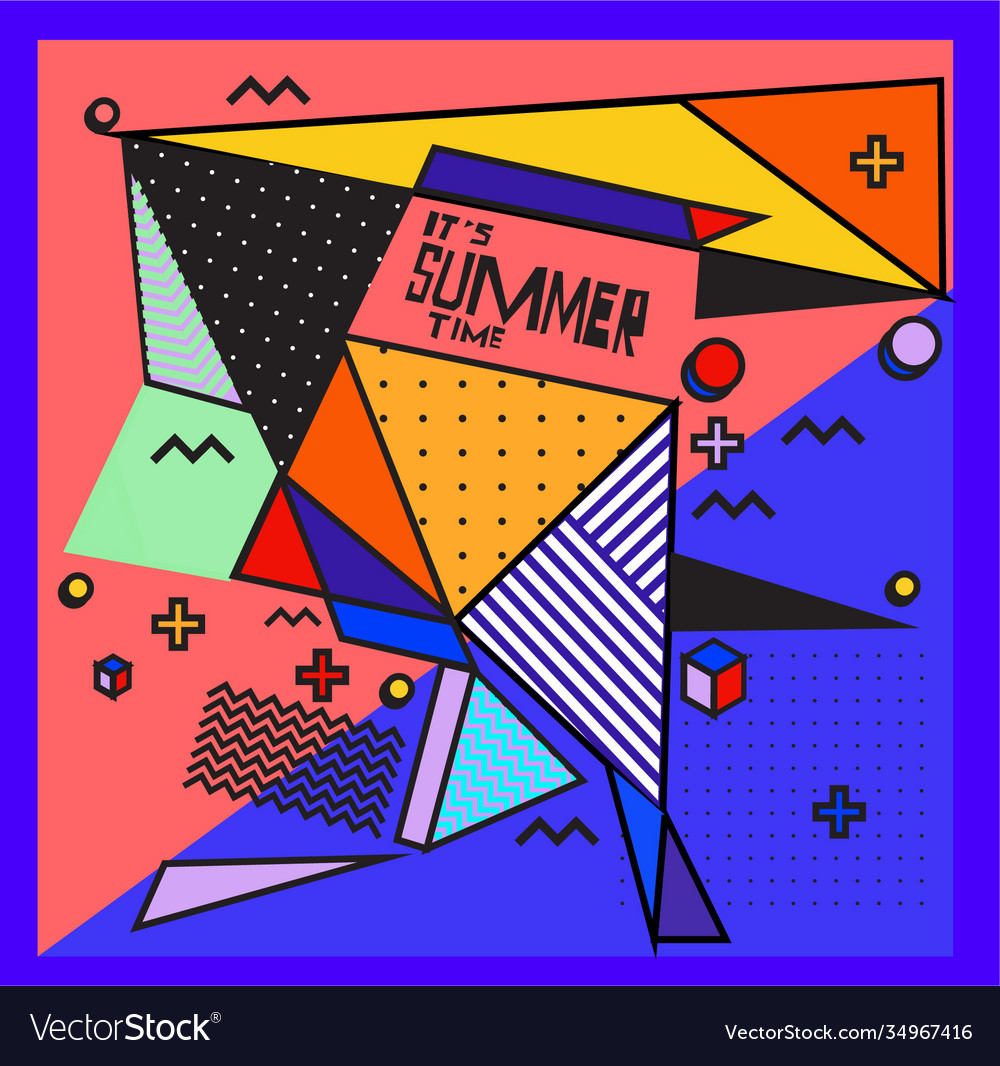 Triangle geometric forms for summer design event