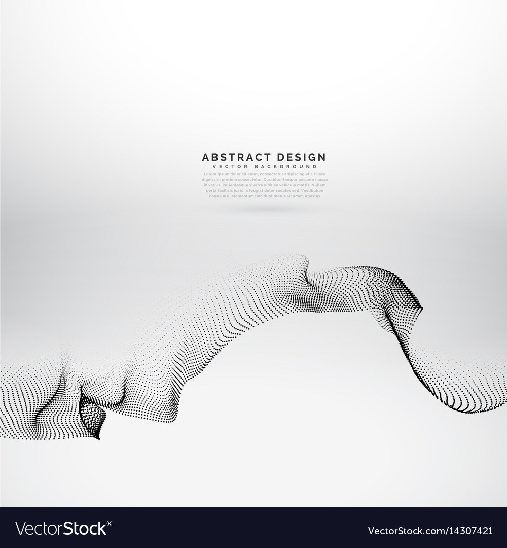 Abstract particles wave in techno style