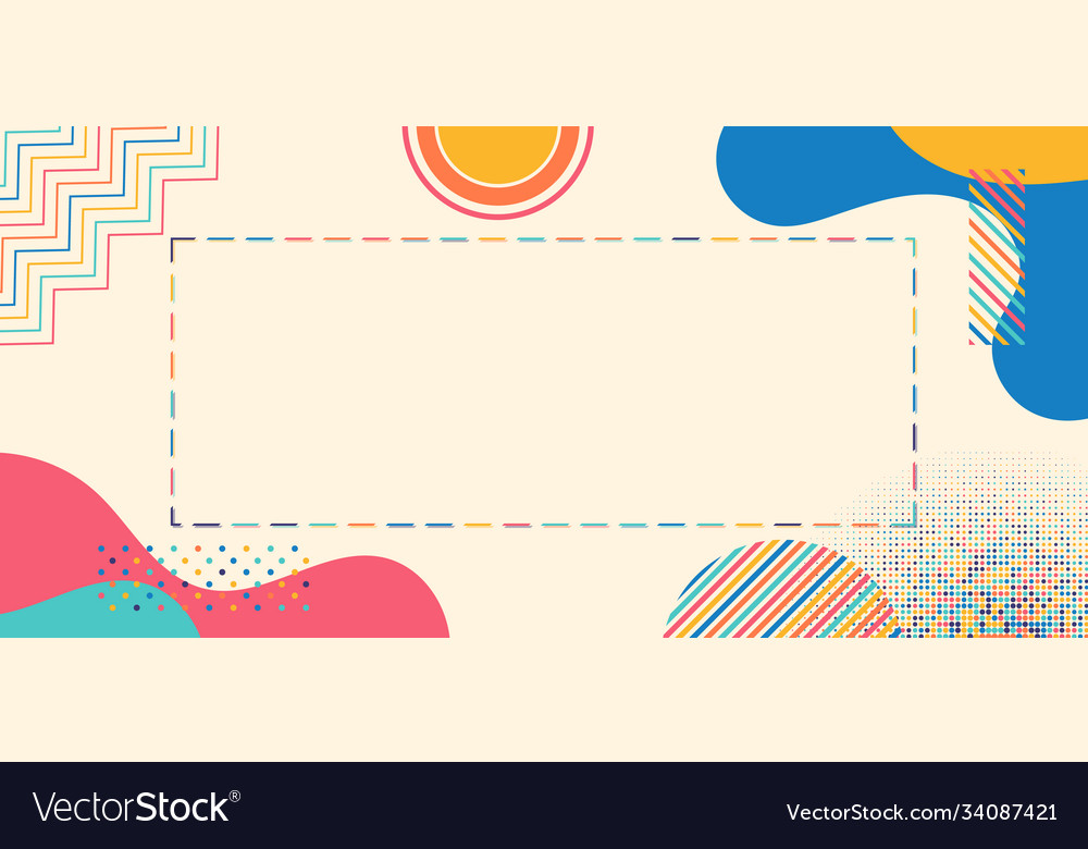 Art style geometric element colorful design