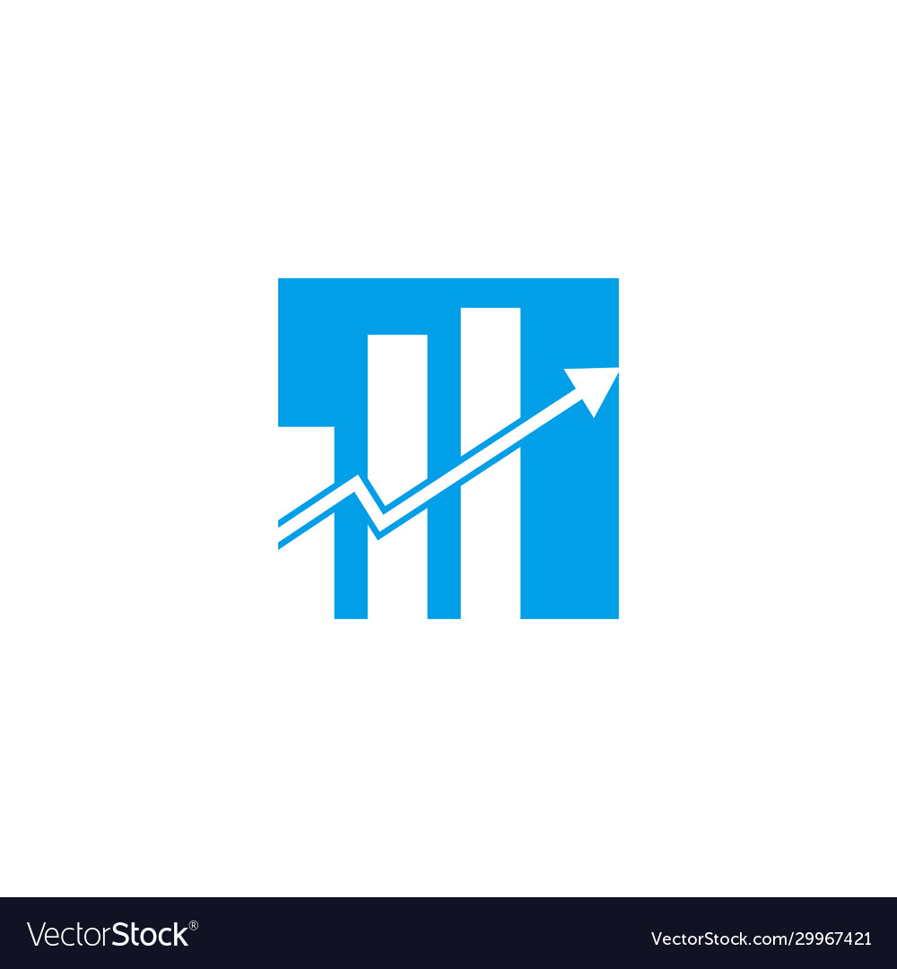 Chart graphic logo design template