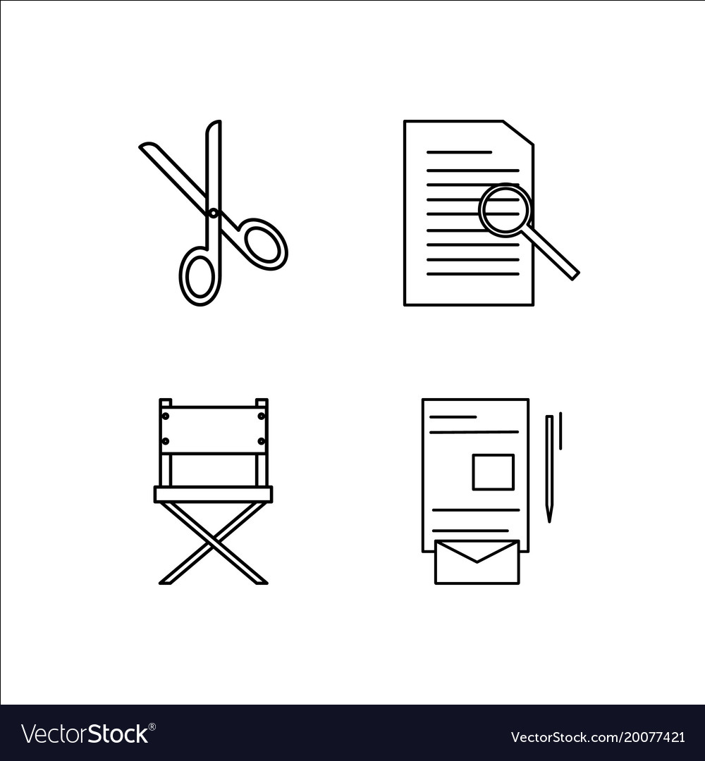Design and studio simple linear icon setsimple