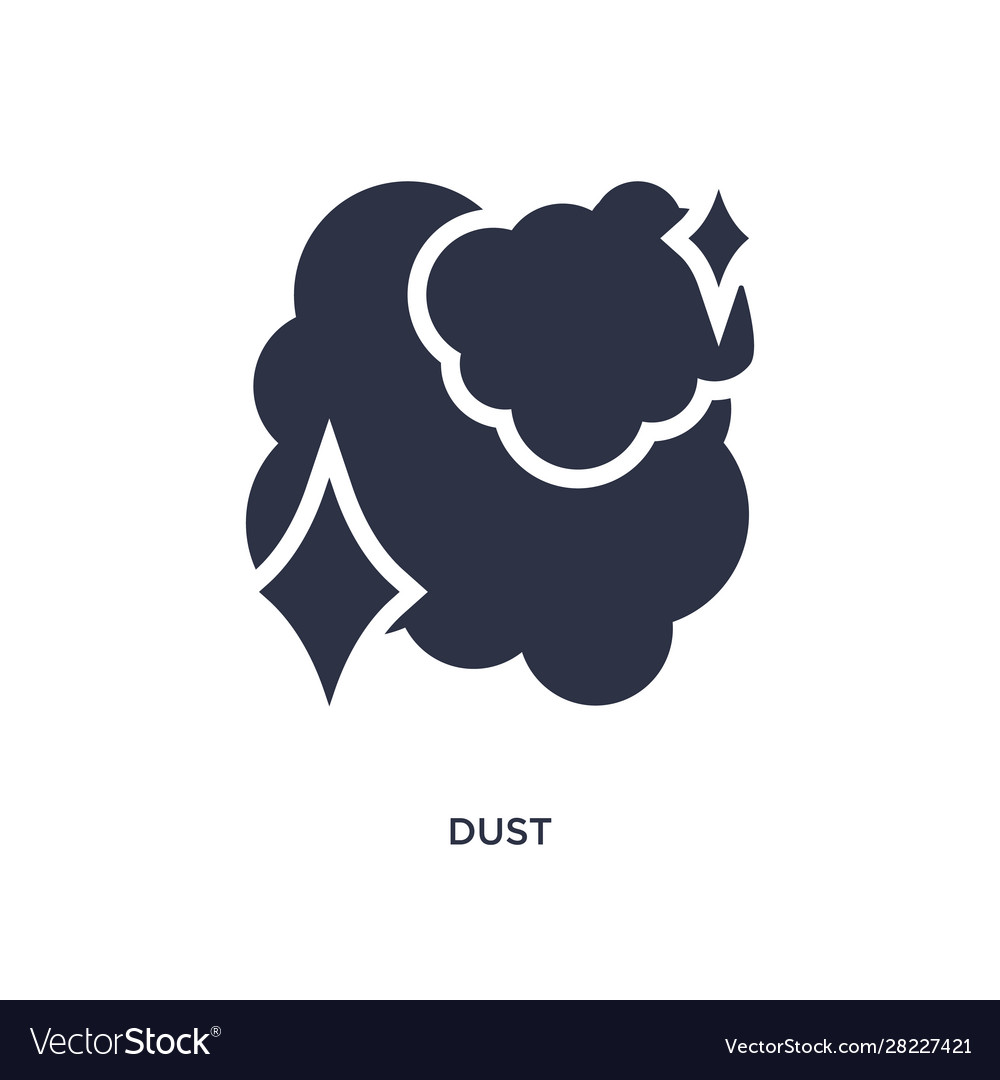Dust icon on white background simple element from vector image Dust icon on white background simple element from