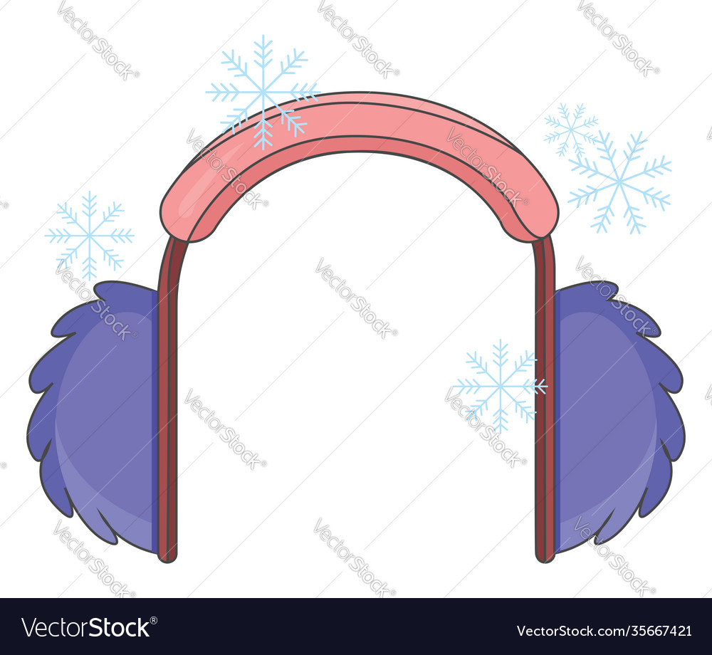 Ear warmer on white background