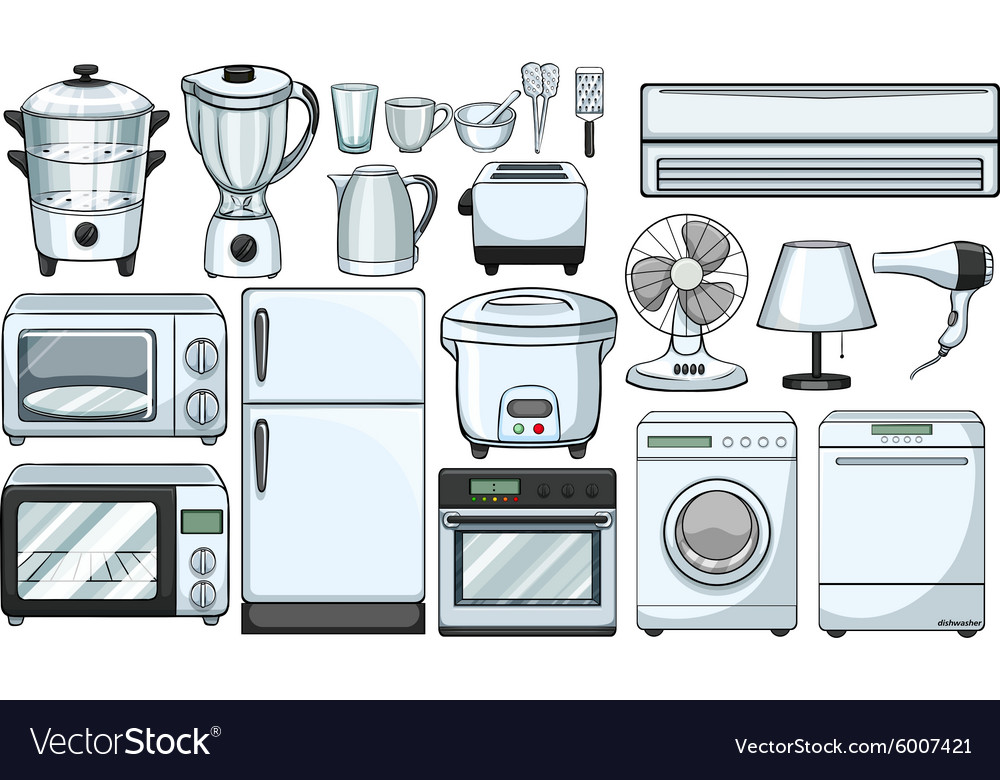 Electronic Devices Used In Kitchen Royalty Free Vector Image