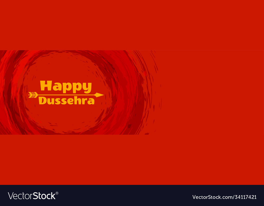 Happy dussehra hindu festival banner with arrow vector image Happy dussehra hindu festival banner with arrow