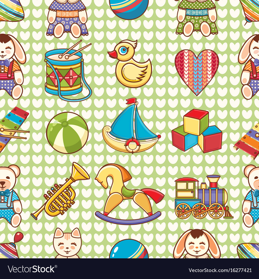 Kid toy seamless pattern design element