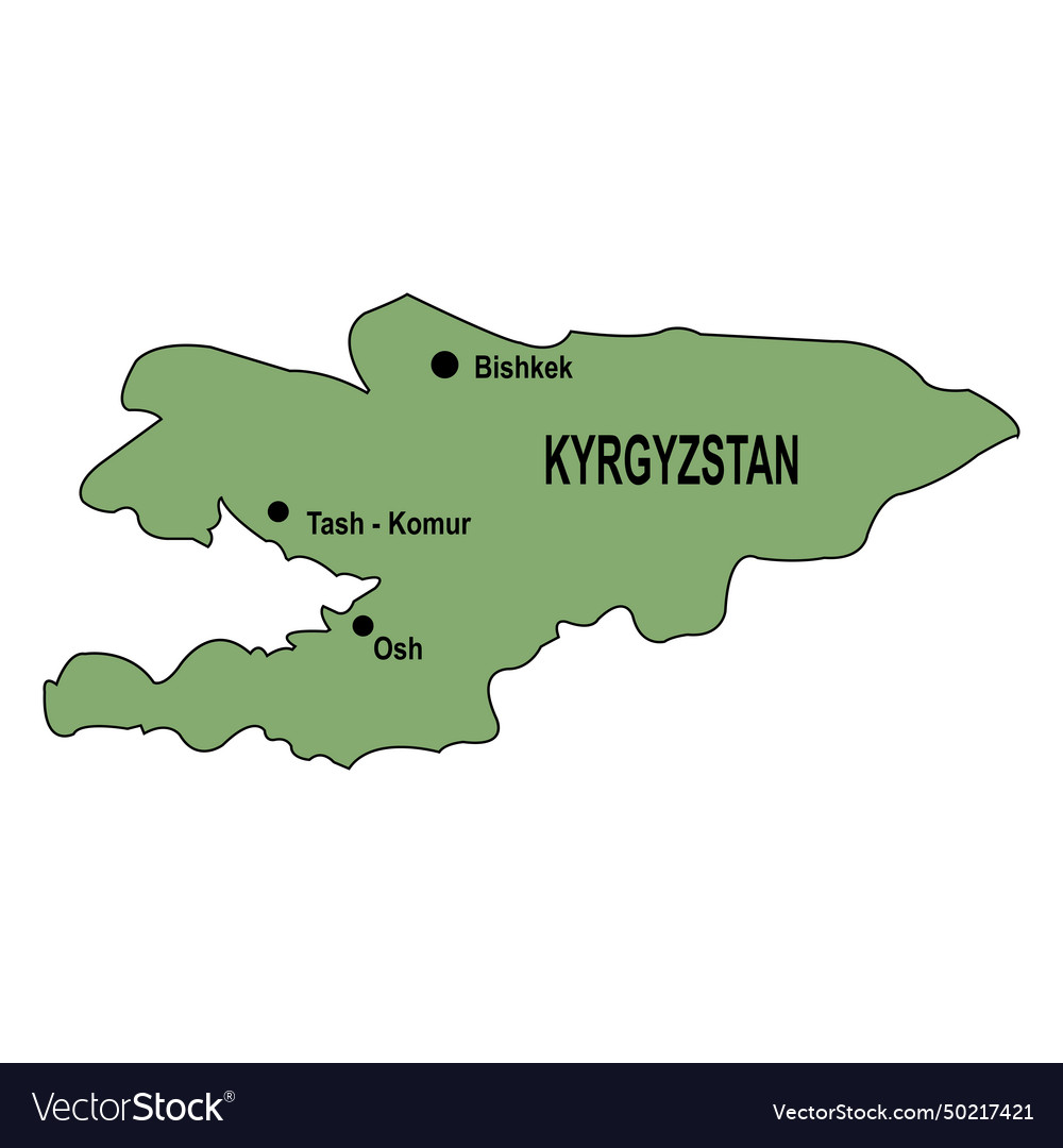 Kyrgyzstan country map Royalty Free Vector Image