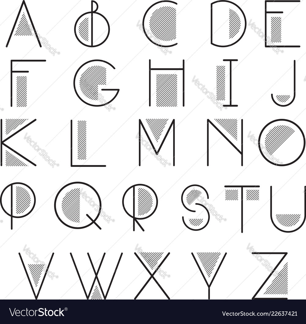 Linear Thin Font Typeface