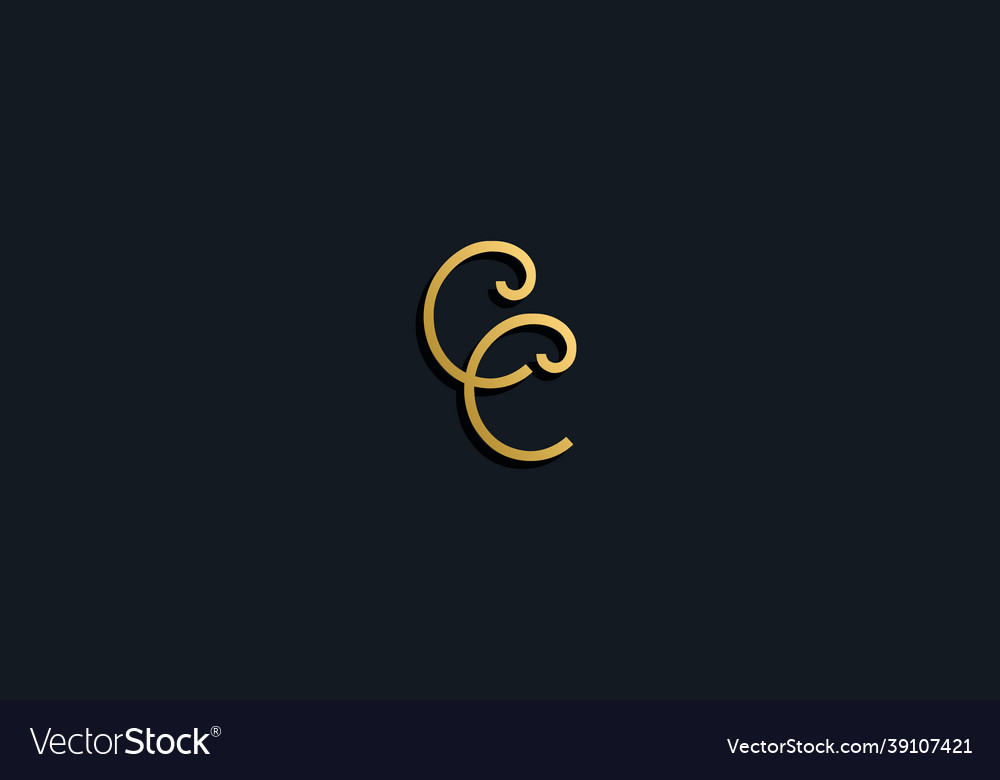 Luxury fashion initial letter cc logo