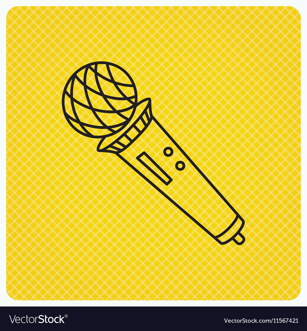 Microphone icon karaoke sign