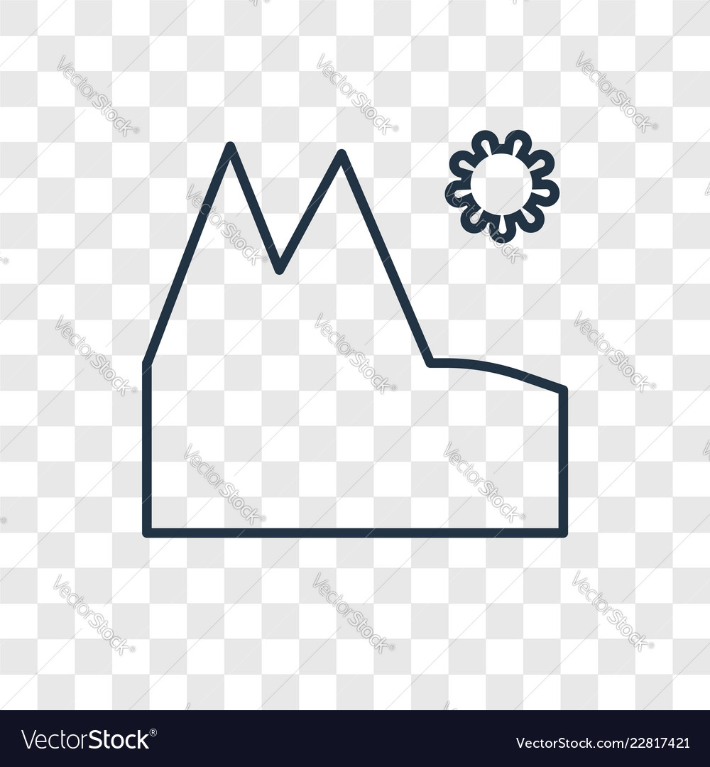 Mountain concept linear icon isolated