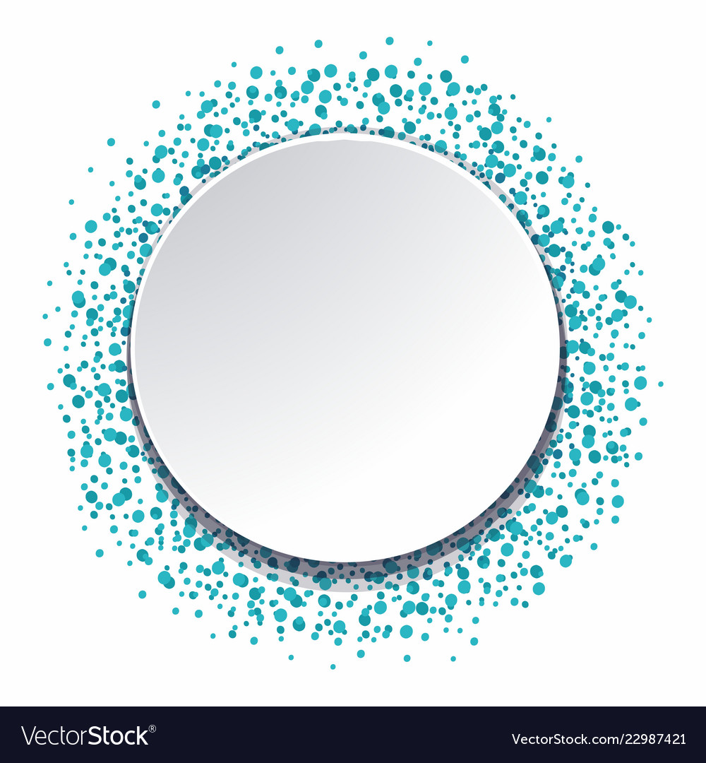 Round background with blue dots