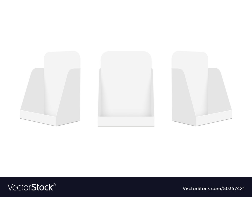 Set of counter display boxes mockups