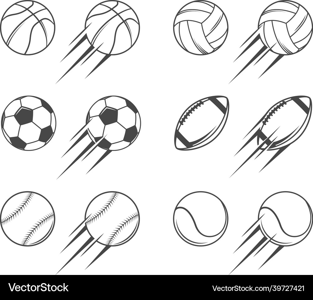 Sport balls Royalty Free Vector Image - VectorStock