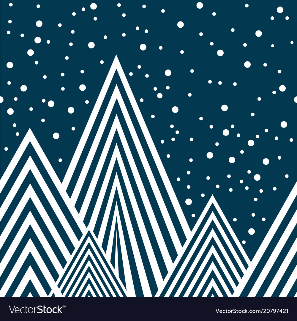 Starry Mountainscape Pattern