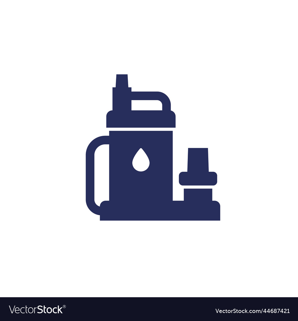 Sump pump icon on white Royalty Free Vector Image