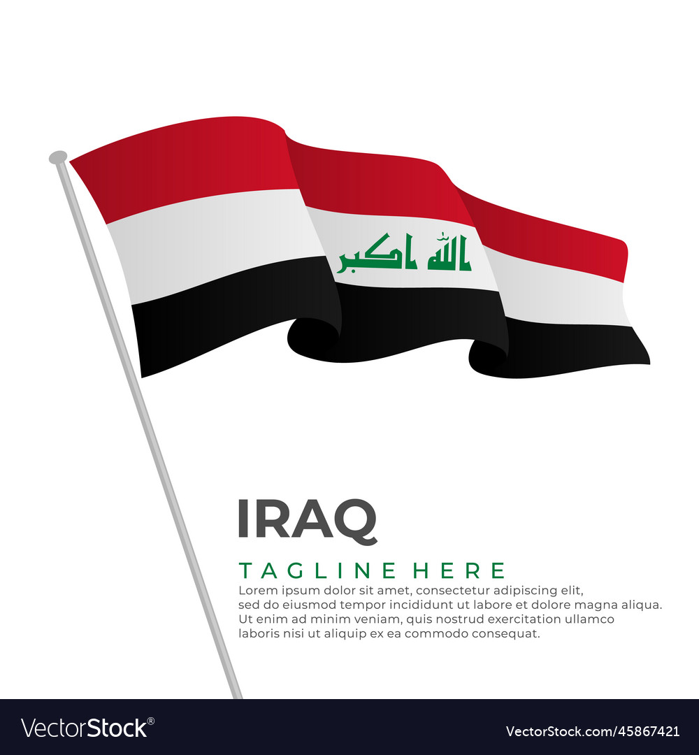 Template iraq flag modern design Royalty Free Vector Image