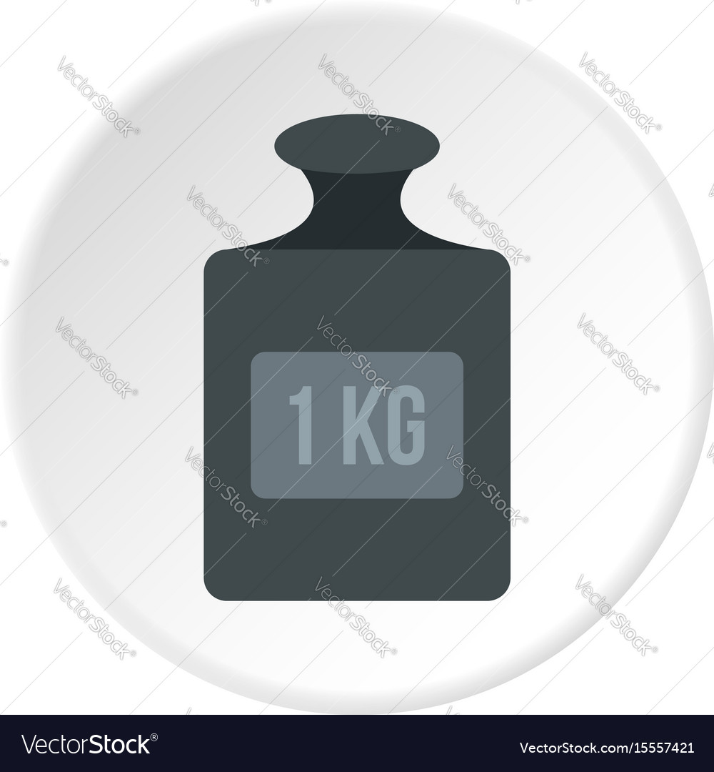 Weight 1 kg icon circle