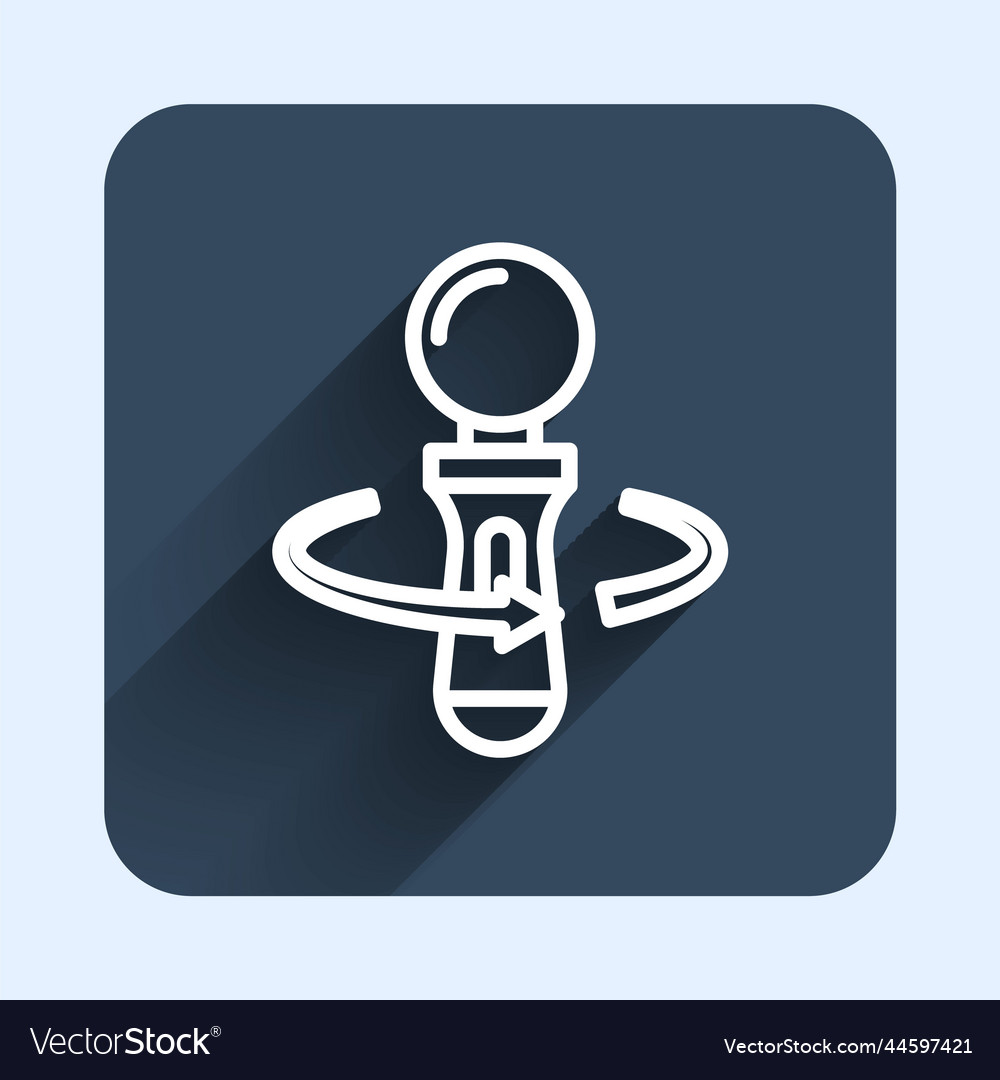 White line vr controller game icon isolated