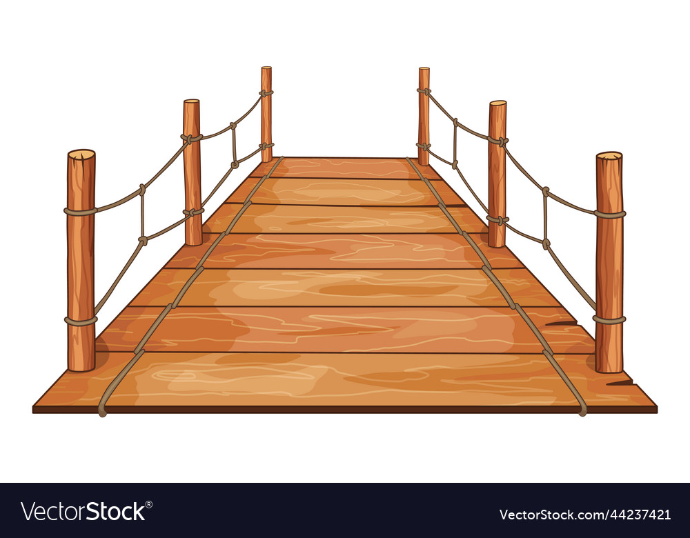 wooden bridge with rope attached illustration download a free preview