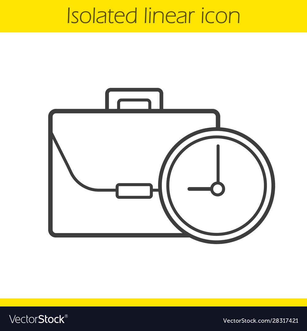 Work time linear icon