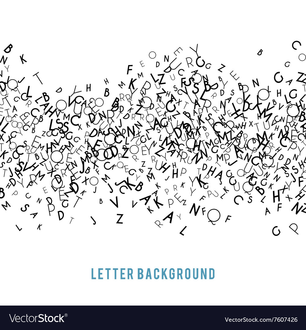 abstract black alphabet ornament frame isolated on