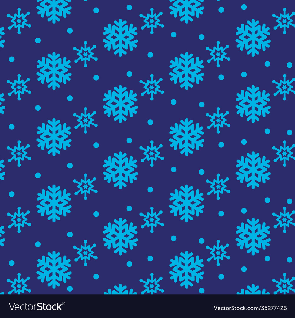 Abstract snowflake pattern design on dark blue
