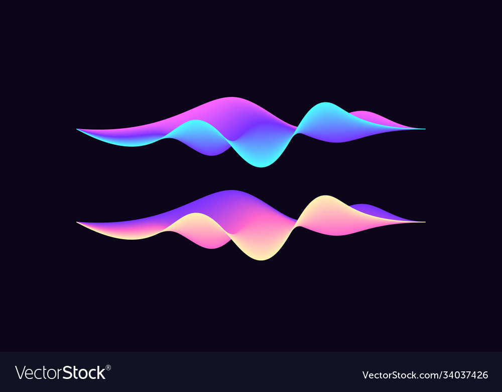 Abstract wave shape for voice recognition system Vector Image Abstract wave shape for voice recognition system